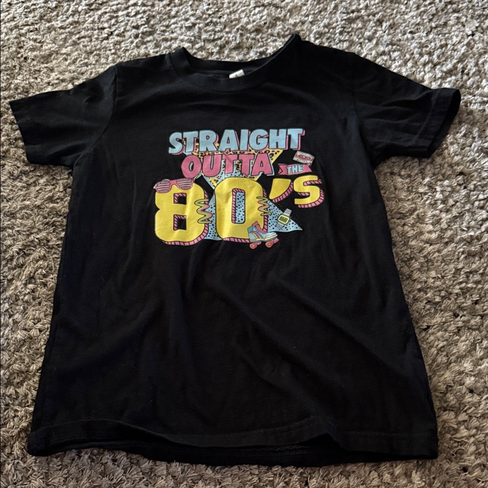 Black 'Straight Outta the 80's' Kids T-Shirt